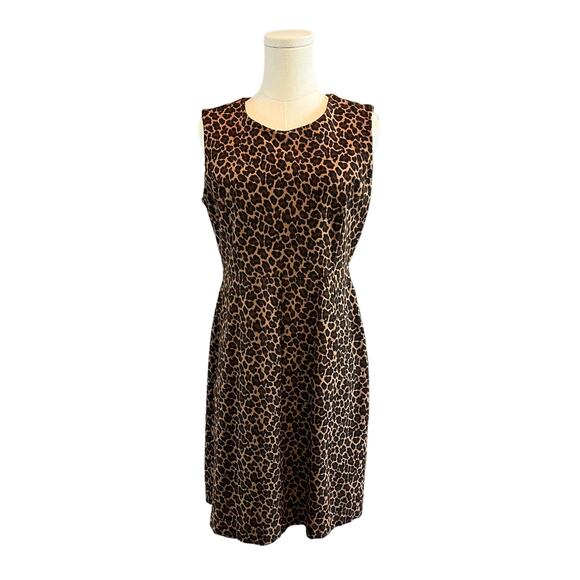 Lands' End Sleeveless Leopard Print Dress, Size 10 - Picture 1 of 6